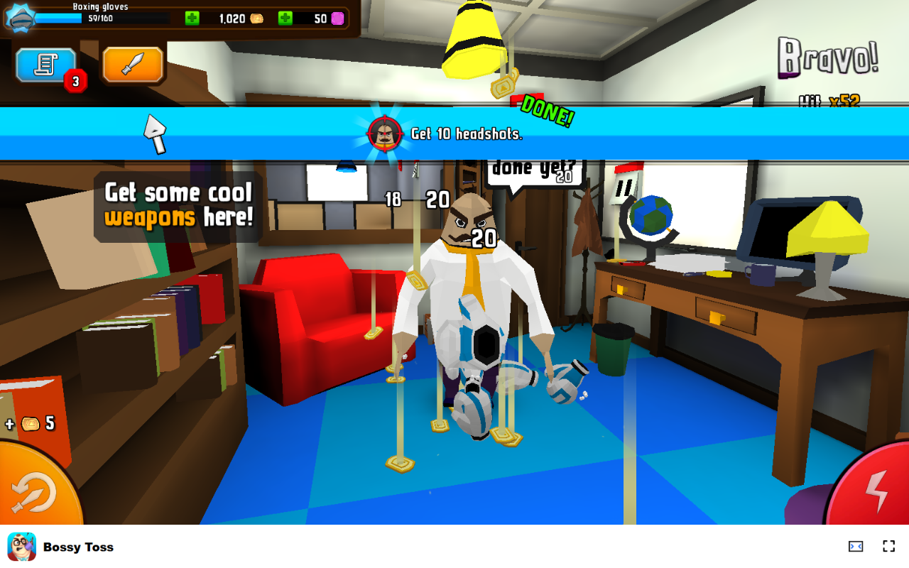 Bossy Toss Gameplay Screenshot